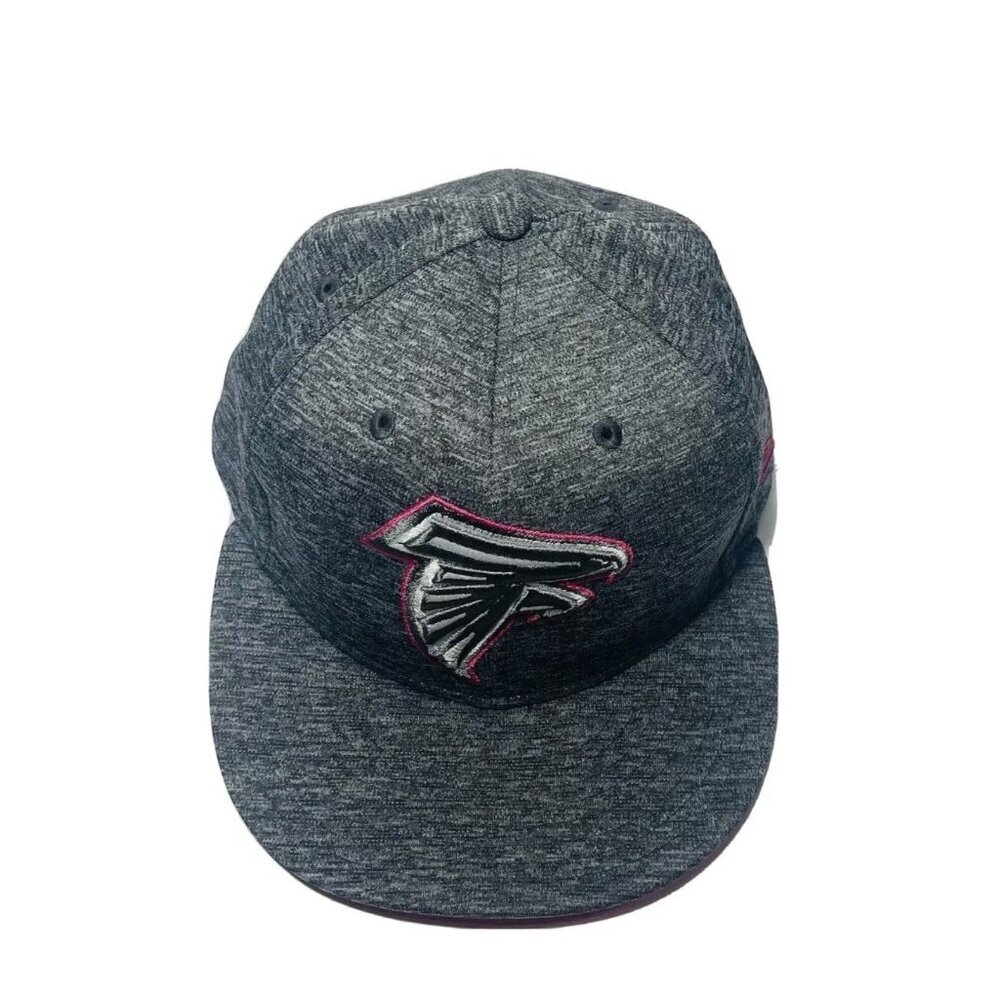 Atlanta Falcons new era fitted cap, Brest Cancer awareness gray size 7 1/4